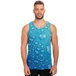 Water Drops Print Men's Tank Top