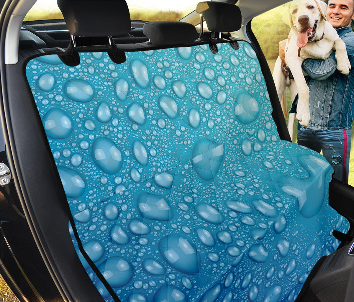 Water Drops Print Pet Car Back Seat Cover