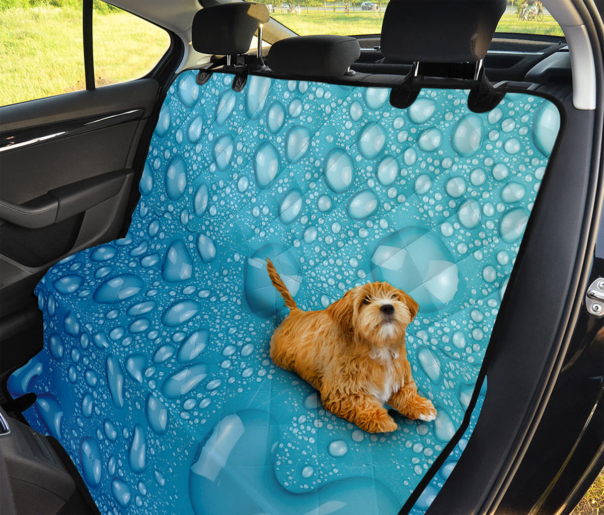 Water Drops Print Pet Car Back Seat Cover