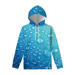Water Drops Print Pullover Hoodie