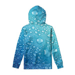 Water Drops Print Pullover Hoodie