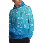 Water Drops Print Pullover Hoodie