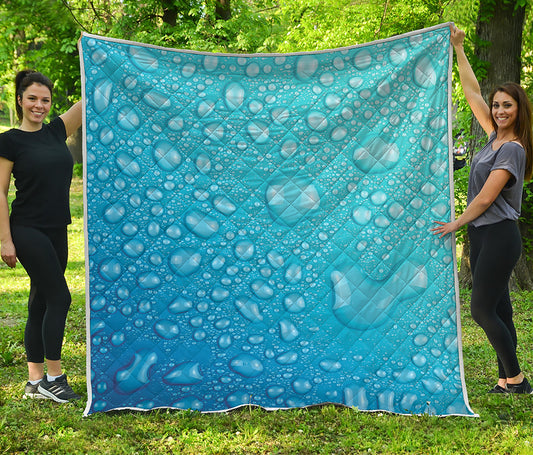 Water Drops Print Quilt