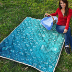 Water Drops Print Quilt