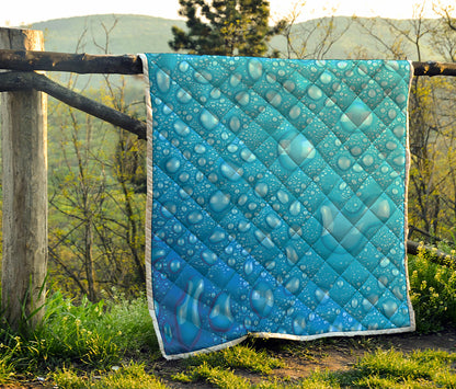 Water Drops Print Quilt