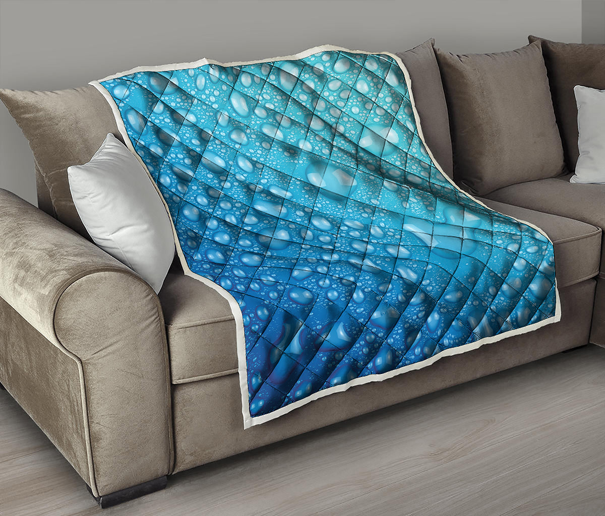 Water Drops Print Quilt