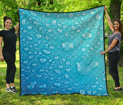 Water Drops Print Quilt