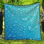 Water Drops Print Quilt
