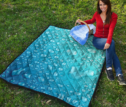 Water Drops Print Quilt