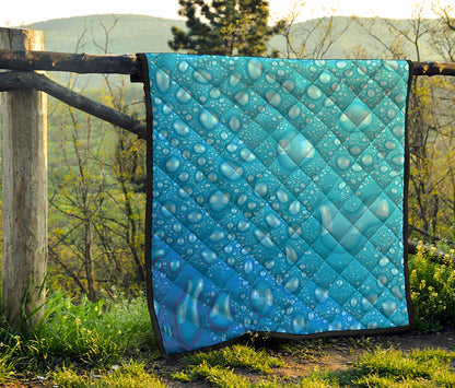 Water Drops Print Quilt
