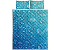 Water Drops Print Quilt Bed Set