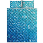 Water Drops Print Quilt Bed Set