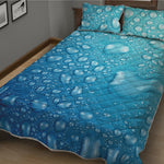 Water Drops Print Quilt Bed Set