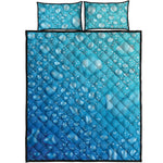 Water Drops Print Quilt Bed Set