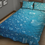 Water Drops Print Quilt Bed Set