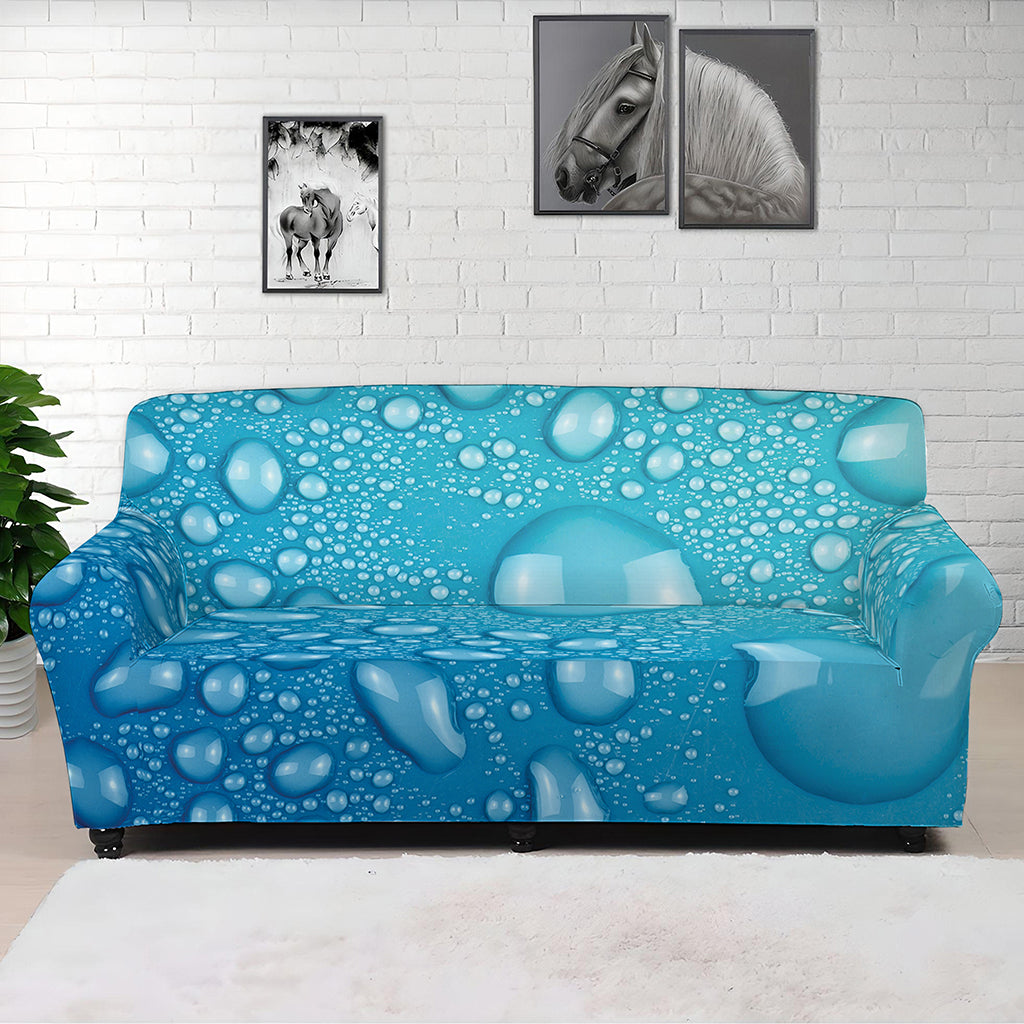 Water Drops Print Sofa Cover