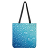 Water Drops Print Tote Bag