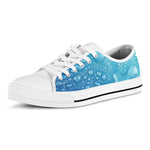 Water Drops Print White Low Top Shoes