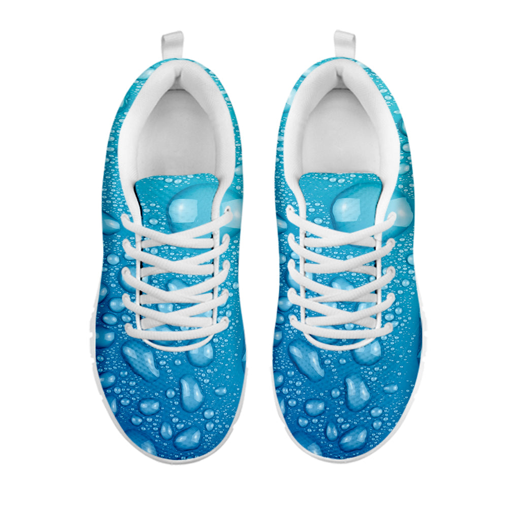 Water Drops Print White Sneakers