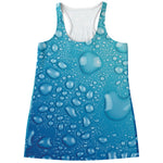 Water Drops Print Women's Racerback Tank Top