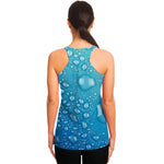 Water Drops Print Women's Racerback Tank Top