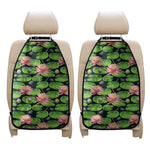 Water Lily Flower Pattern Print Car Seat Organizers