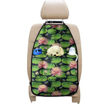 Water Lily Flower Pattern Print Car Seat Organizers