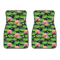 Water Lily Flower Pattern Print Front Car Floor Mats