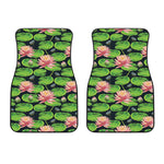 Water Lily Flower Pattern Print Front Car Floor Mats