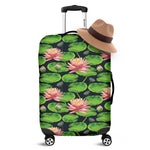 Water Lily Flower Pattern Print Luggage Cover