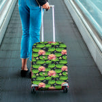 Water Lily Flower Pattern Print Luggage Cover