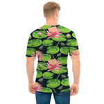 Water Lily Flower Pattern Print Men's T-Shirt