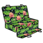Water Lily Flower Pattern Print Pet Car Back Seat Cover