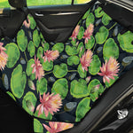 Water Lily Flower Pattern Print Pet Car Back Seat Cover
