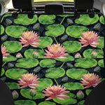 Water Lily Flower Pattern Print Pet Car Back Seat Cover