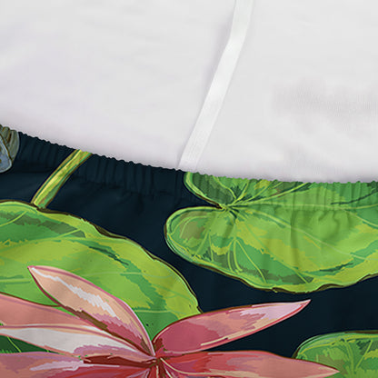 Water Lily Flower Pattern Print Sofa Cover