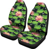 Water Lily Flower Pattern Print Universal Fit Car Seat Covers