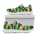 Water Lily Flower Pattern Print White Running Shoes