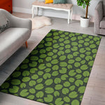 Water Lily Pads Pattern Print Area Rug
