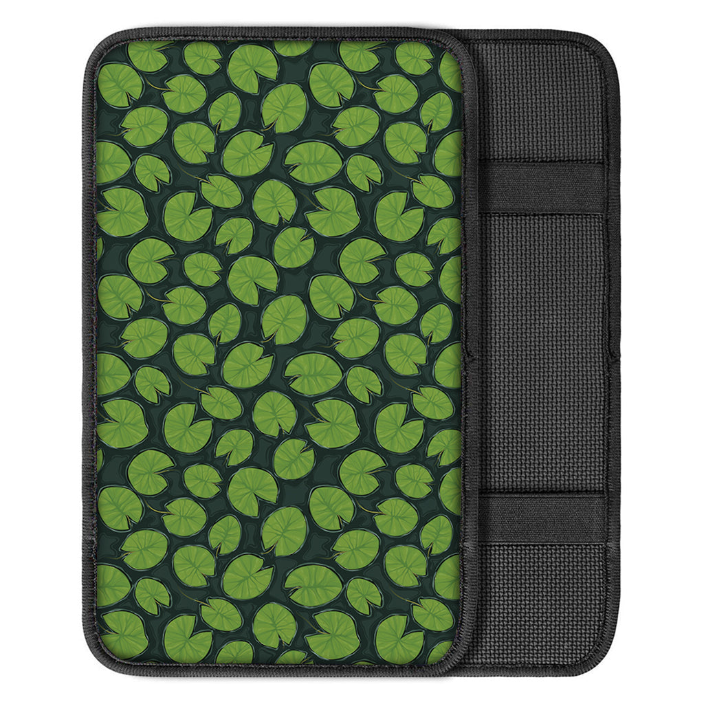Water Lily Pads Pattern Print Car Center Console Cover