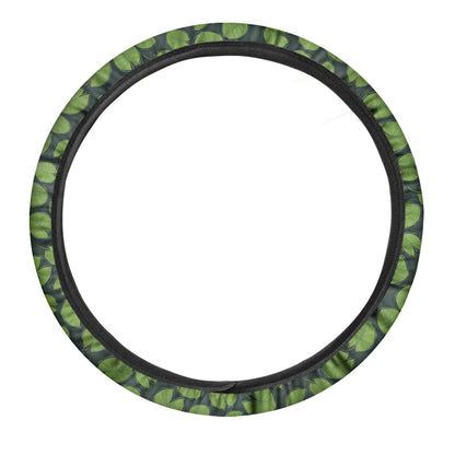 Water Lily Pads Pattern Print Car Steering Wheel Cover