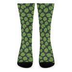 Water Lily Pads Pattern Print Crew Socks
