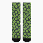 Water Lily Pads Pattern Print Crew Socks
