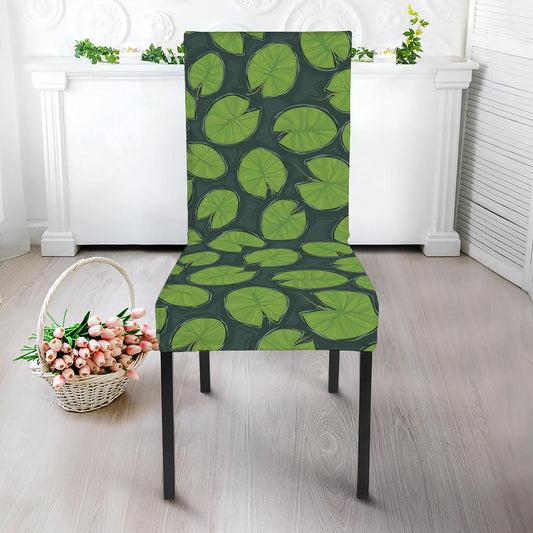 Water Lily Pads Pattern Print Dining Chair Slipcover
