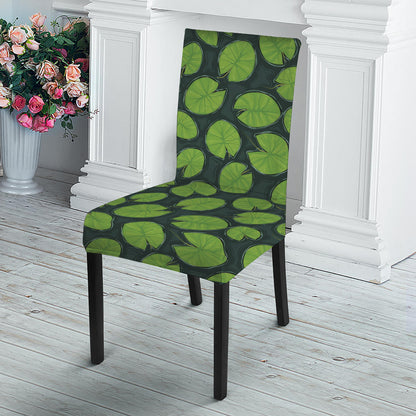 Water Lily Pads Pattern Print Dining Chair Slipcover
