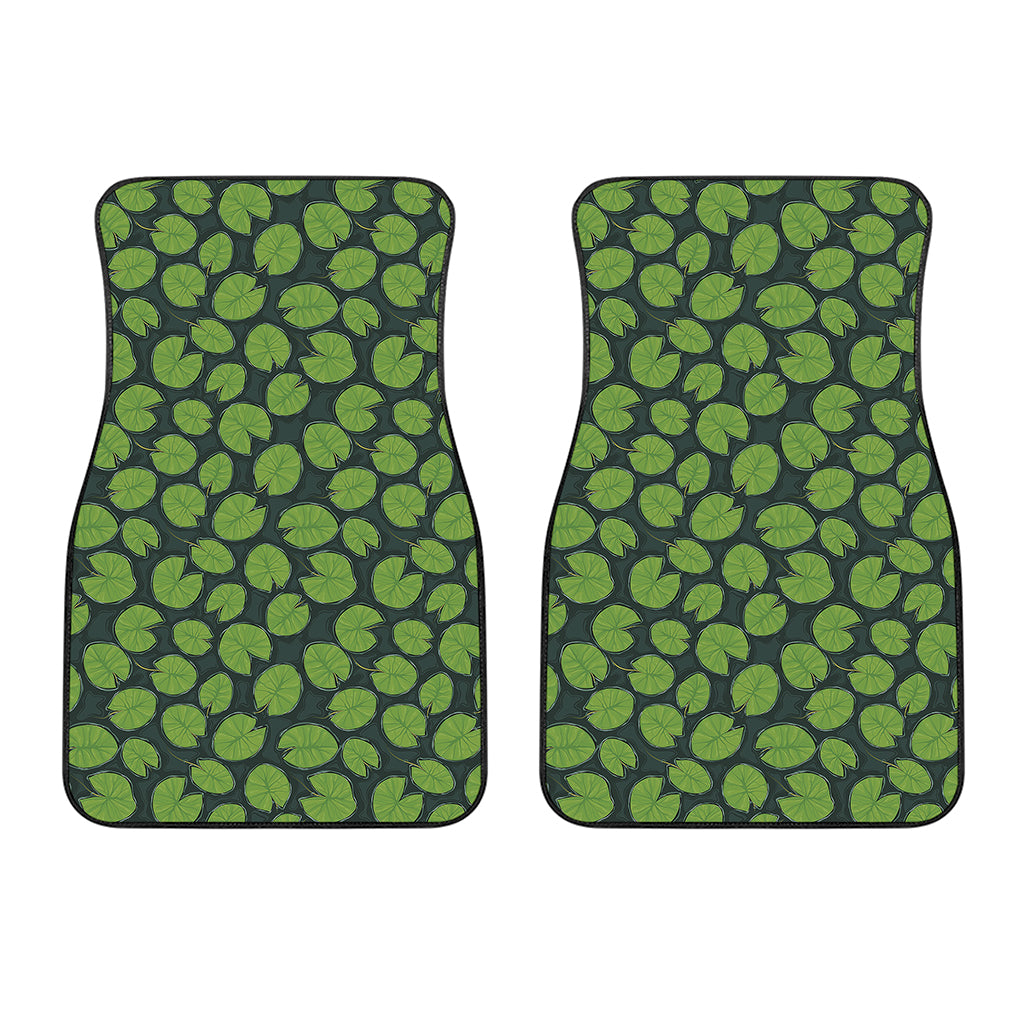 Water Lily Pads Pattern Print Front Car Floor Mats