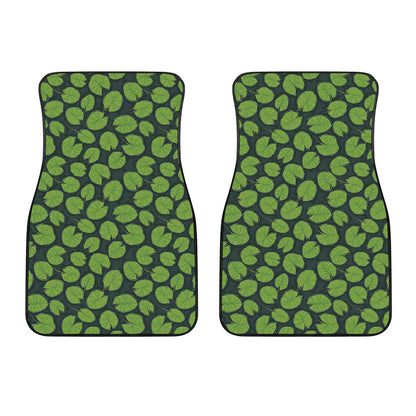 Water Lily Pads Pattern Print Front Car Floor Mats