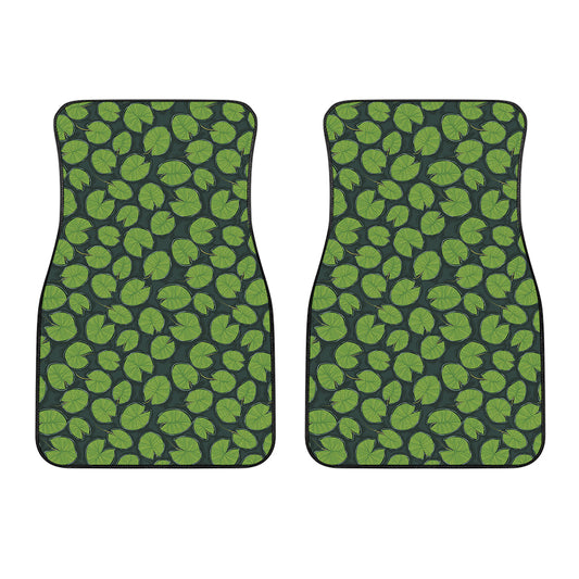 Water Lily Pads Pattern Print Front Car Floor Mats