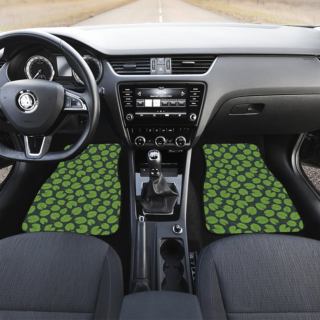 Water Lily Pads Pattern Print Front Car Floor Mats