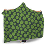 Water Lily Pads Pattern Print Hooded Blanket